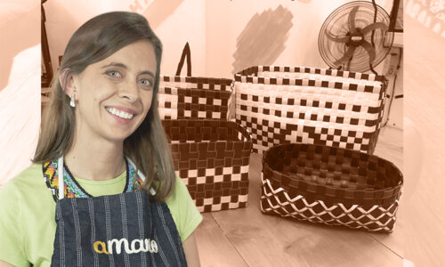 Tejido en zuncho: Canastos y bolsos