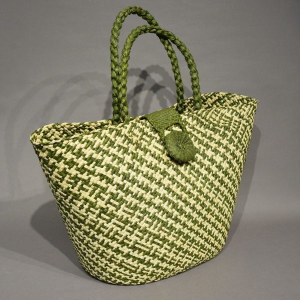 BOLSO IRACA VERDE Y CRUDO