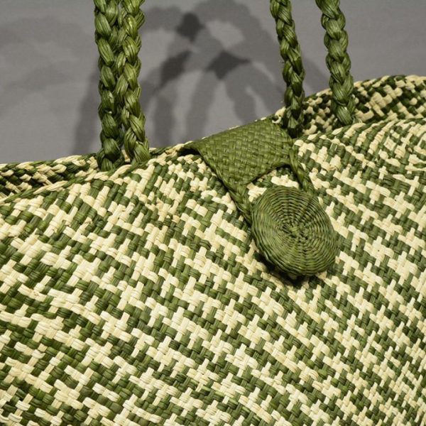 BOLSO IRACA VERDE Y CRUDO